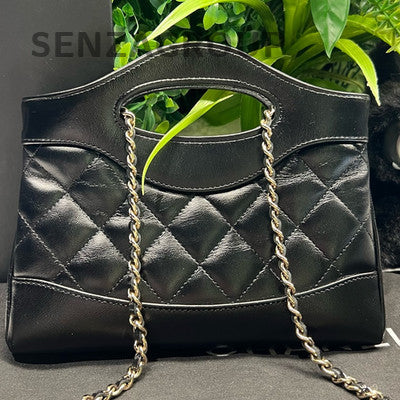 Chanel 24S Black Gold 31 Bag Nano Lambskin Chain Crossbody Bag