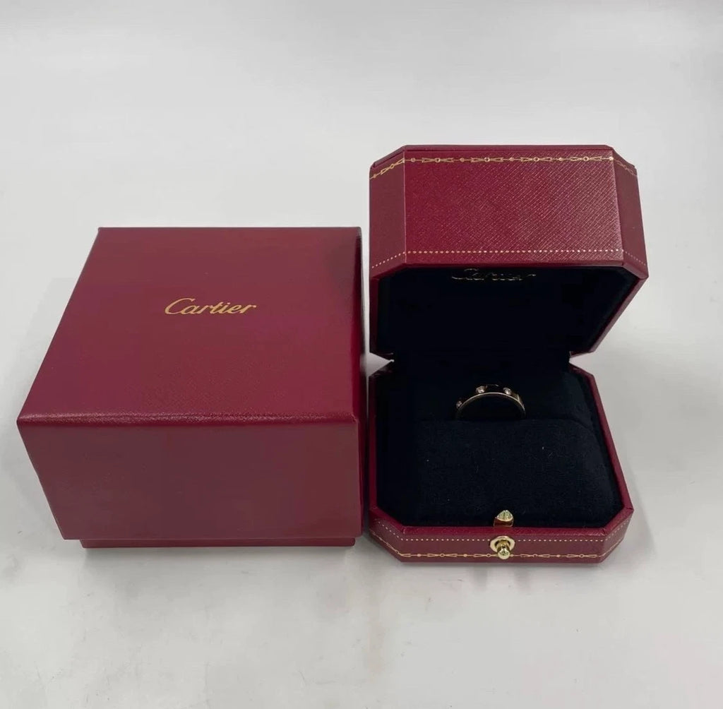 Cartier love Narrow Band Ring 18K Rose Pink Gold with 8 diamonds EU56/US7.5
