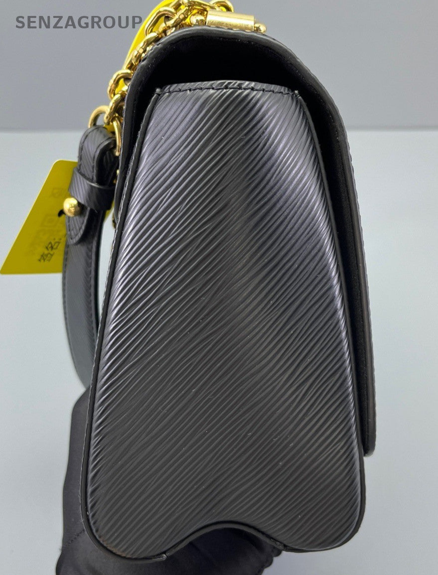 Louis Vuitton twist MM Epi Leather Shoulder Crossbody Bag Black Women