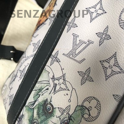 LV Keepall Zootopia Travel Bag Shoulder Crossbody White Black Classic