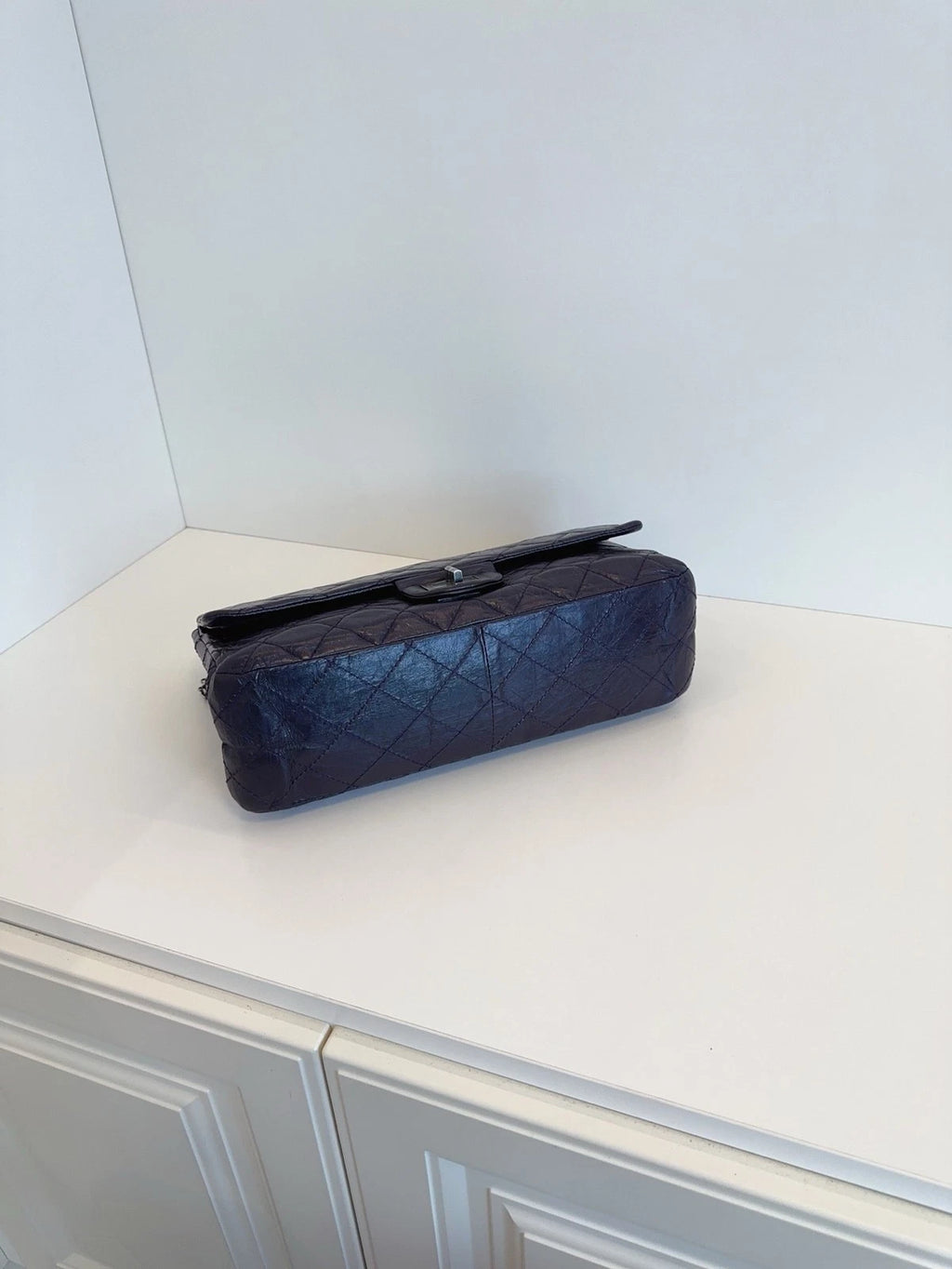Chanel Classic 2.55 Double Flap Shoulder Bag Crossbody Bag Dark Purple
