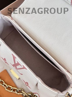Louis Vuitton Monogram Cloud Chain Shoulder Crossbody Bag White Gold