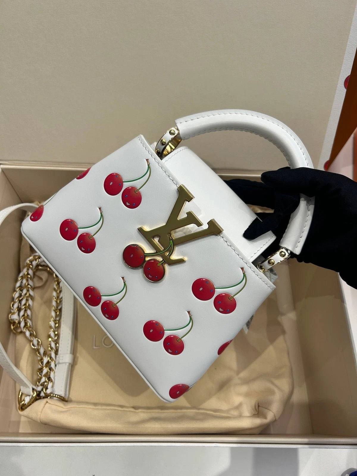 Louis Vuitton Capucines x Takashi Murakami Cherry Crossbody Handbag