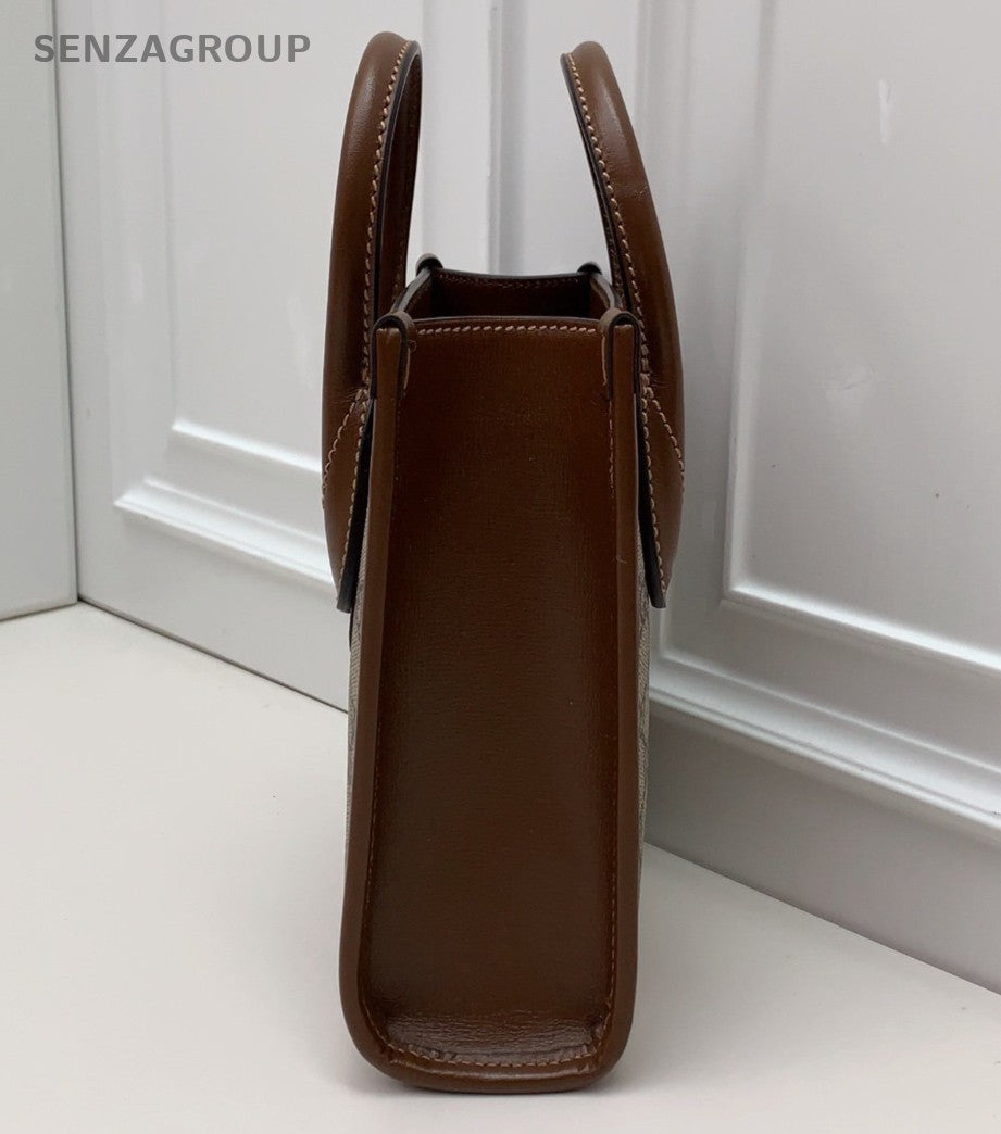Gucci Retro Tote Mini Ophidia Top Handle Bag Crossbody Brown Unisex Adults