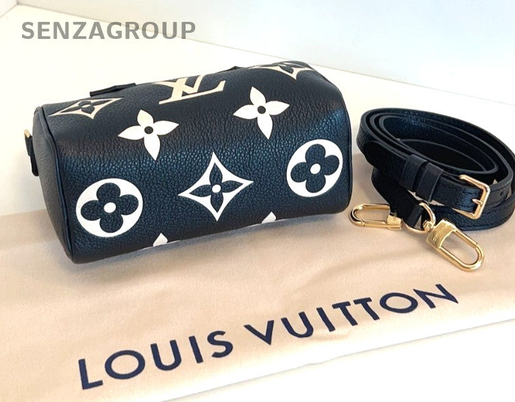 Louis Vuitton Speedy NANO Calfskin Panda Color Top handle 2WAY Crossbody bag