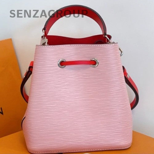 Louis Vuitton Epi Leather NeoNoe Bucket Drawstring Pink Crossbody Handbag Women