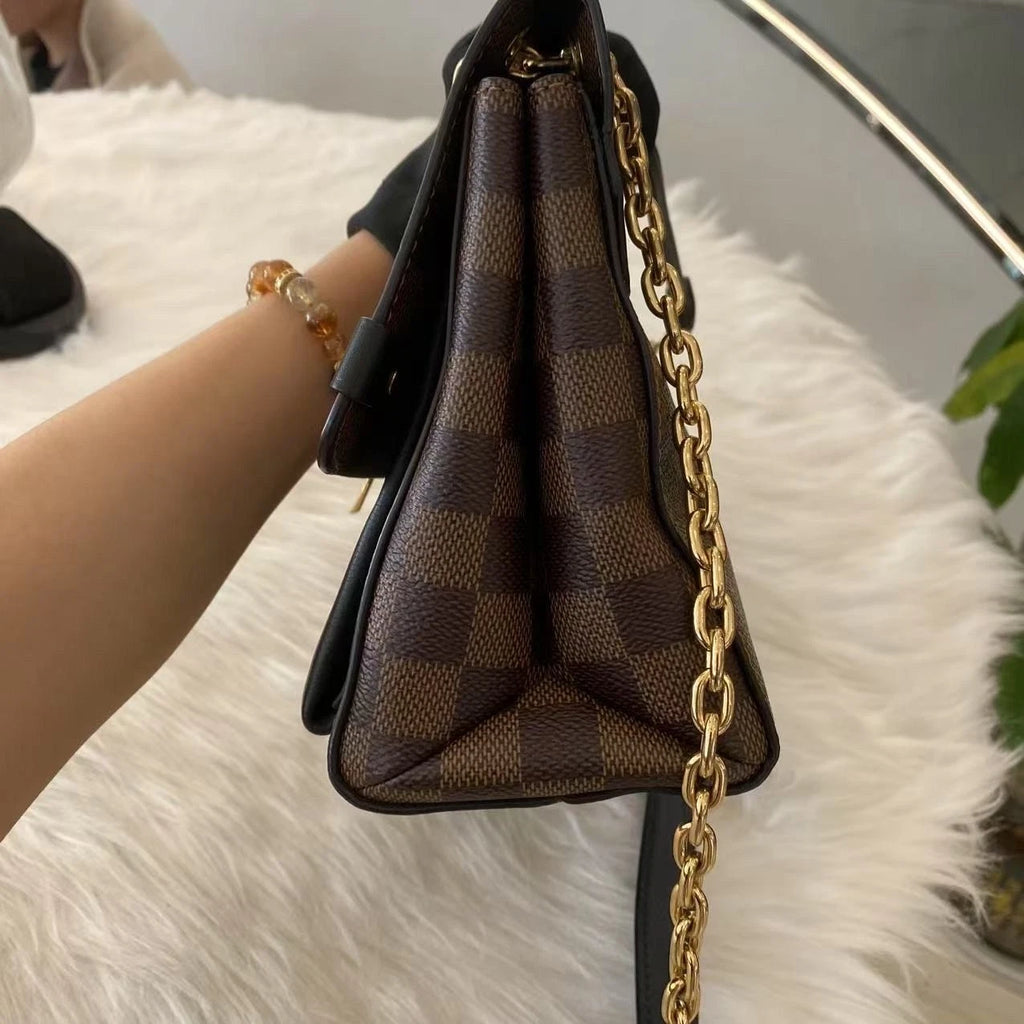 Louis Vuitton Vavin Damier Brown Shoulder Bag Chain Bag Excellent