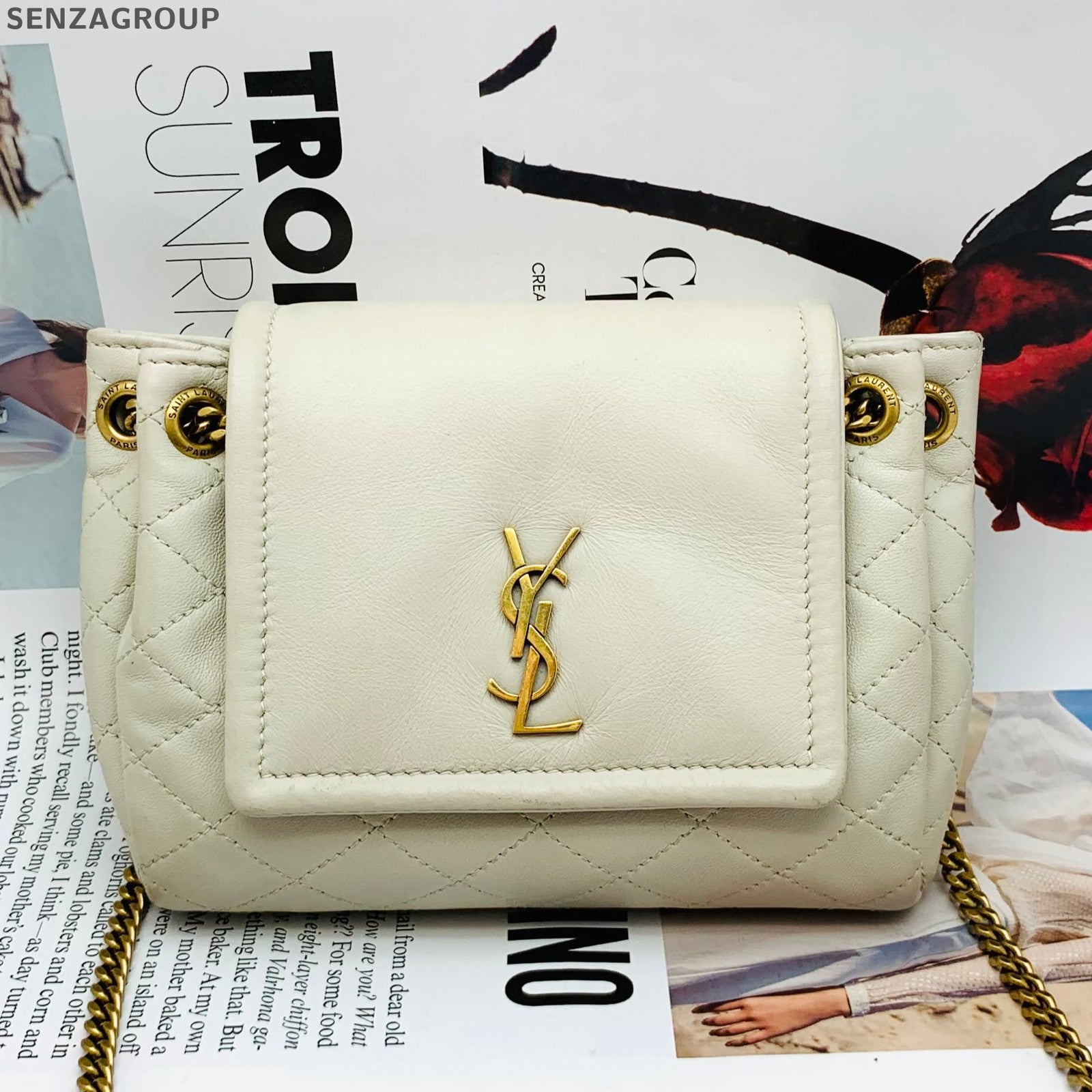 Saint Laurent Nolita Gold Chain Shoulder Crossbody Bag - Women's Classic