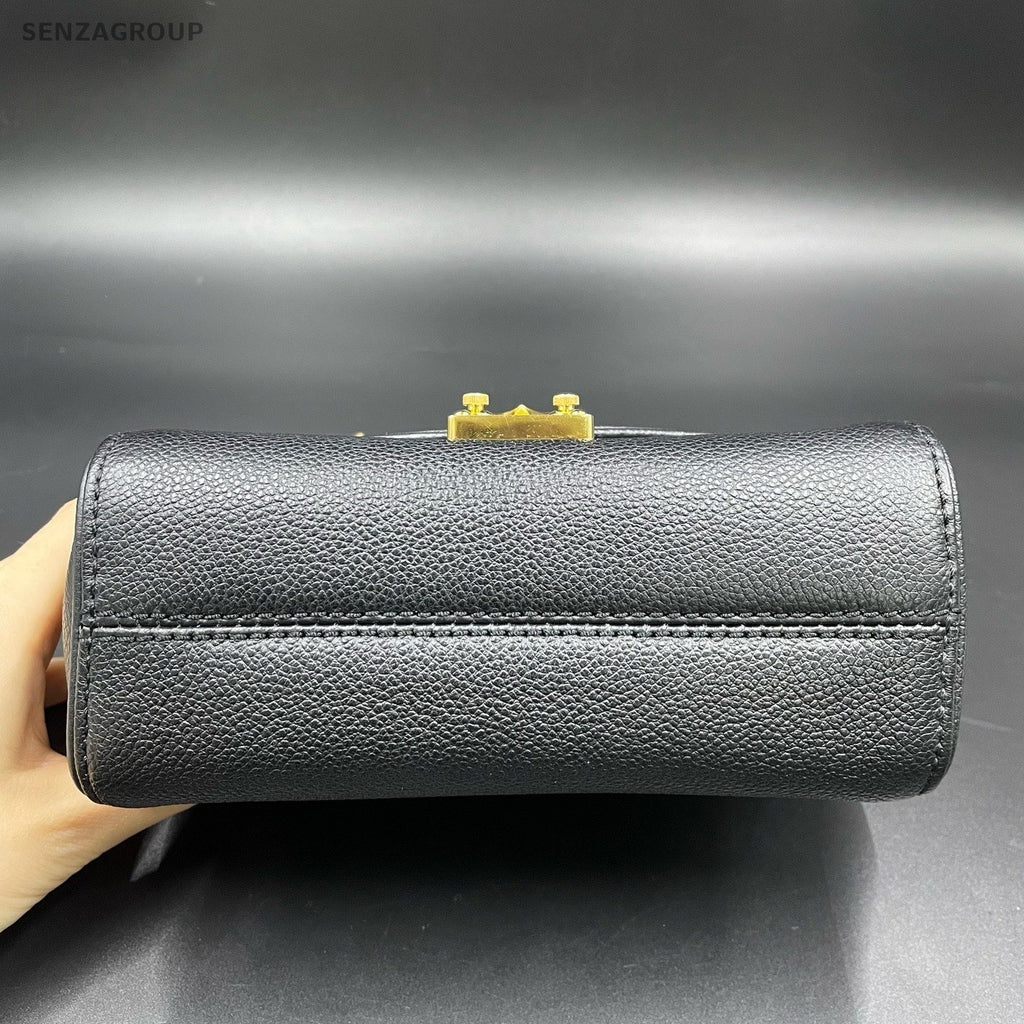 Louis Vuitton Monogram Empreinte Chain Shoulder Bag Black Gold Women Classic