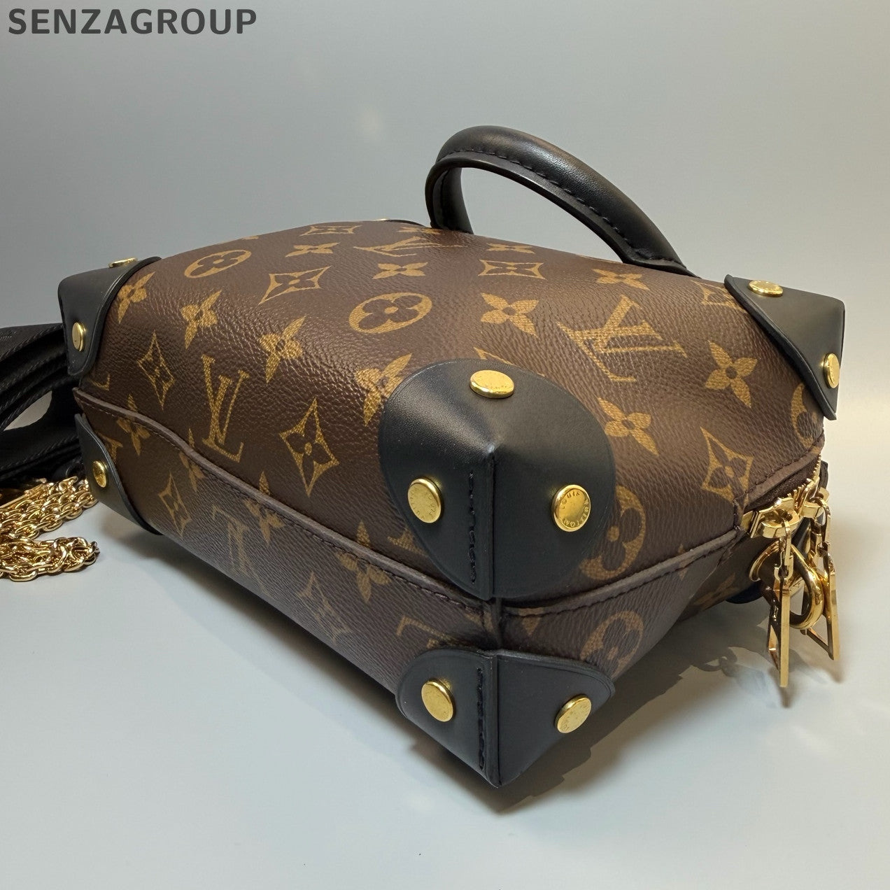 Louis Vuitton Petite Malle Souple Monogram Canvas Shoulder Bag Women