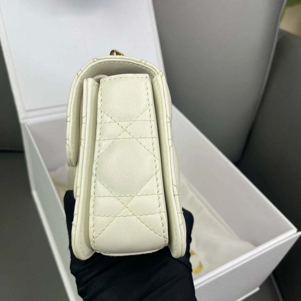 Dior Mini Jolie White Pearl Handbag Crossbody Shoulder Bag For Women