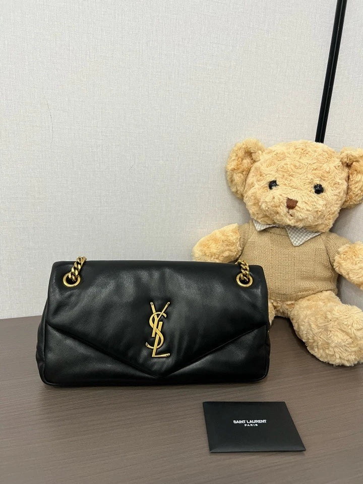 YSL Black Gold Calypso Shoulder Bag For Women