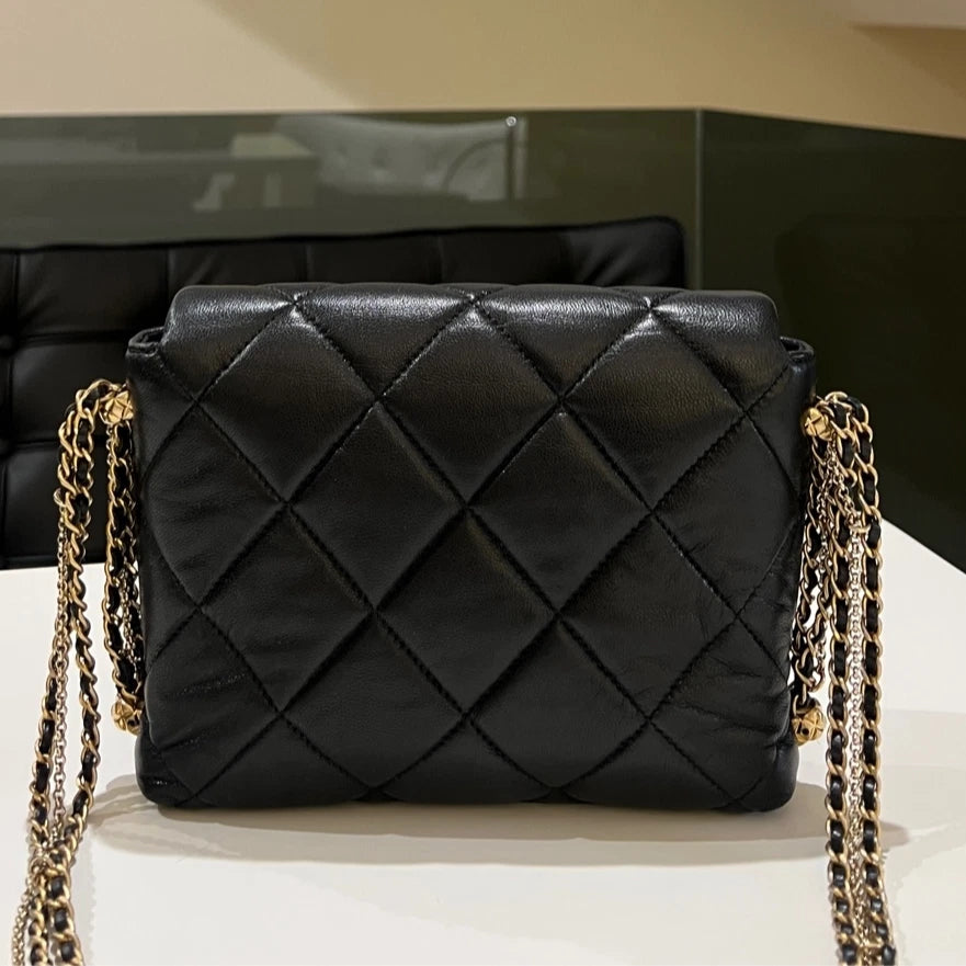 Chanel Classic Mini Square Flap Black Mixed Hardware Crossbody Bag