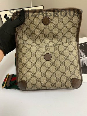 Gucci GG Supreme Crossbody Bag Chest Bag Beige Brown Unisex