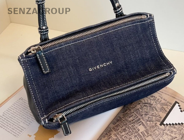 Givenchy Pandora Box Small Denim Crossbody Shoulder bag Women