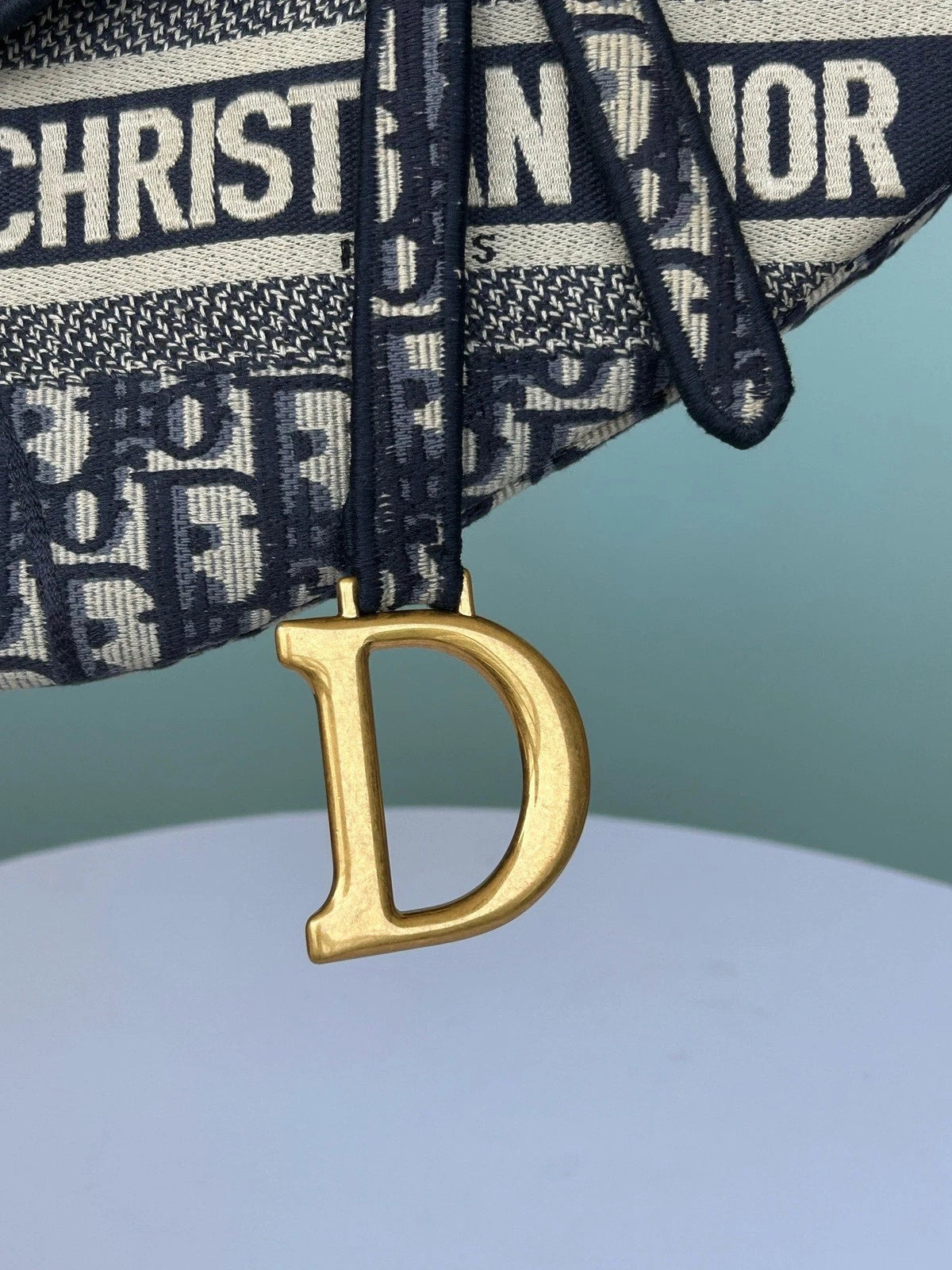 Dior Saddle Blue Shoulder Bag Crossbody Excellent