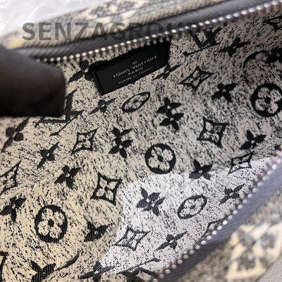 Louis Vuitton Denim Loop Moon Bag Black Silver Hardware Monogram