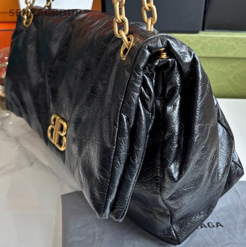 Balenicaga Monaco Medium Black gold Shoulder bag Crossbody Almost brand new