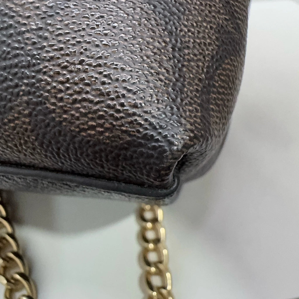 Coach Classic Monogram Pebbled Leather Envelope Crossbody Women