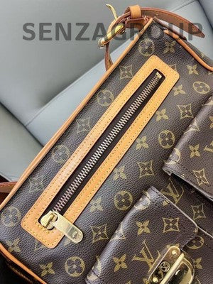 Louis Vuitton Monogram Manhattan Shoulder Bag Brown Classic Women