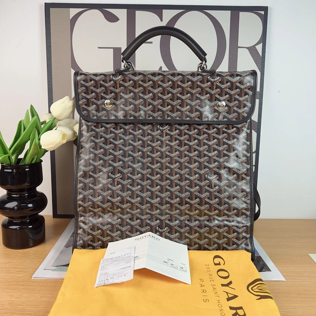Goyard Black Monogram Backpack for Unisex Excellent