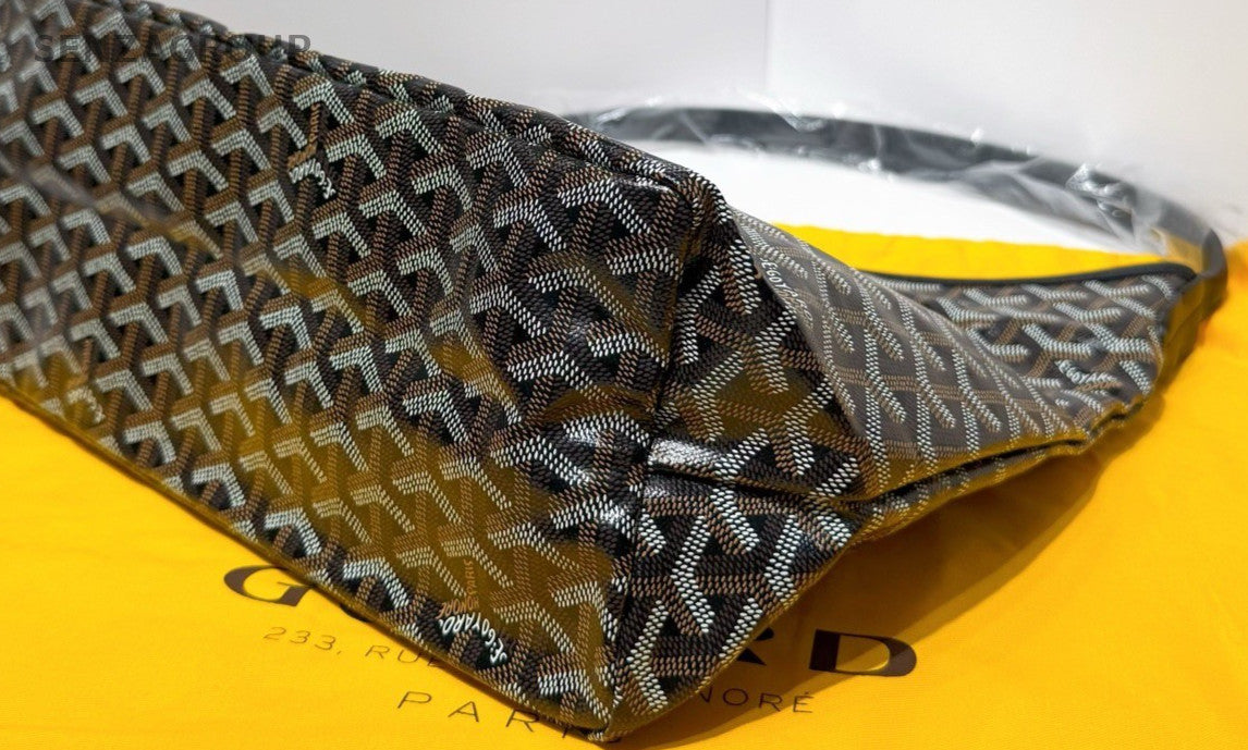 Goyard Hobo Canvas Shoulder Bag Black Used Women Classic
