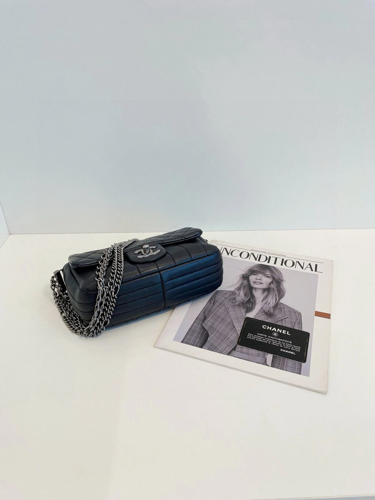 CHANEL Black Calfskin Mini Shoulder Bag For Women
