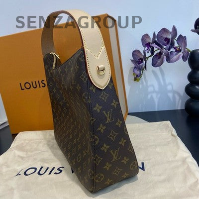 Louis Vuitton Monogram Slouchy Medium Tote Shoulder Bag Brown Classic Women
