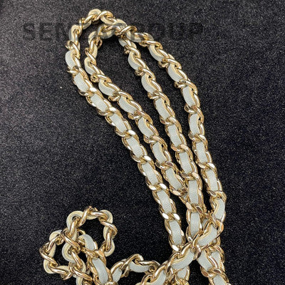Chanel Quilted Chain Crossbody Phone Bag - White Gold