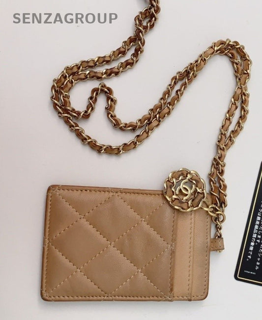CHANEL Clutch Shoulder Crossbody Bag Women Brown