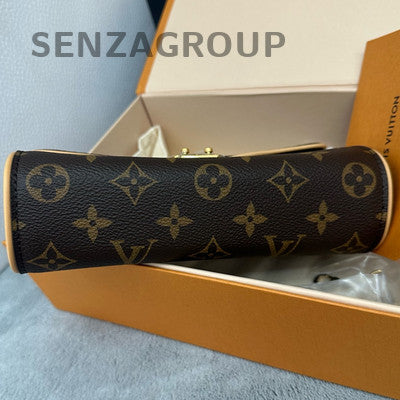 Louis Vuitton Pochette Camille Monogram Chain Shoulder Bag Brown Gold Clasp