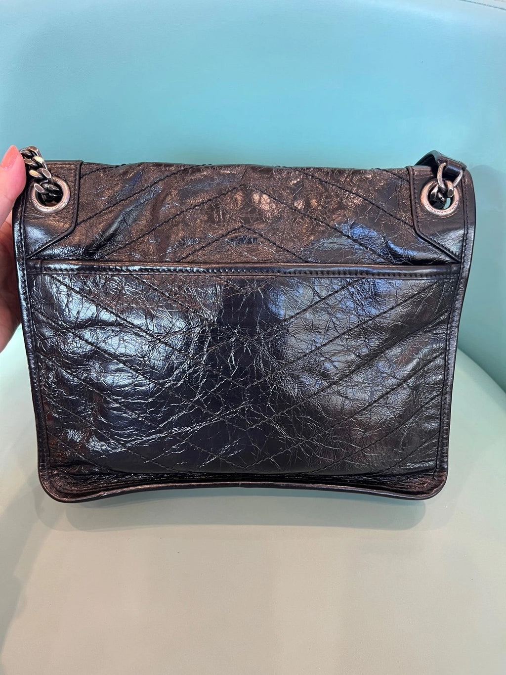 Saint Laurent Niki Medium Black D-buckle Shoulder Bag For Women