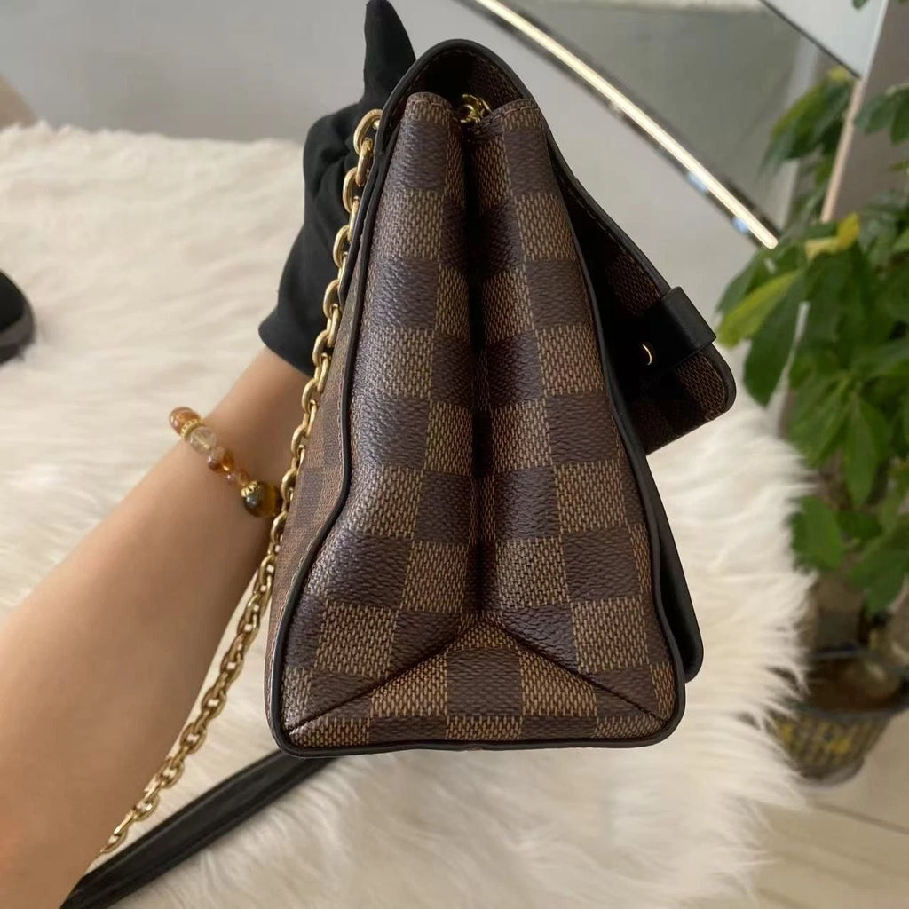Louis Vuitton Vavin Damier Brown Shoulder Bag Chain Bag Excellent