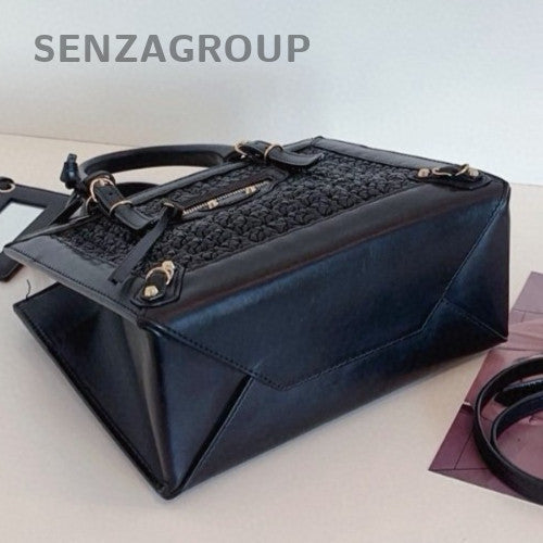 Balenciaga City Mini Top Handle Bag Crossbody Black Gold Women Classic