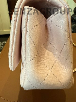 Chanel Coco Crush Quilted Pink Gold Shoulder Bag - Fashion Women