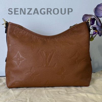 Louis Vuitton Carryall PM Brown Gold Hardware Monogram Leather Shoulder Bag