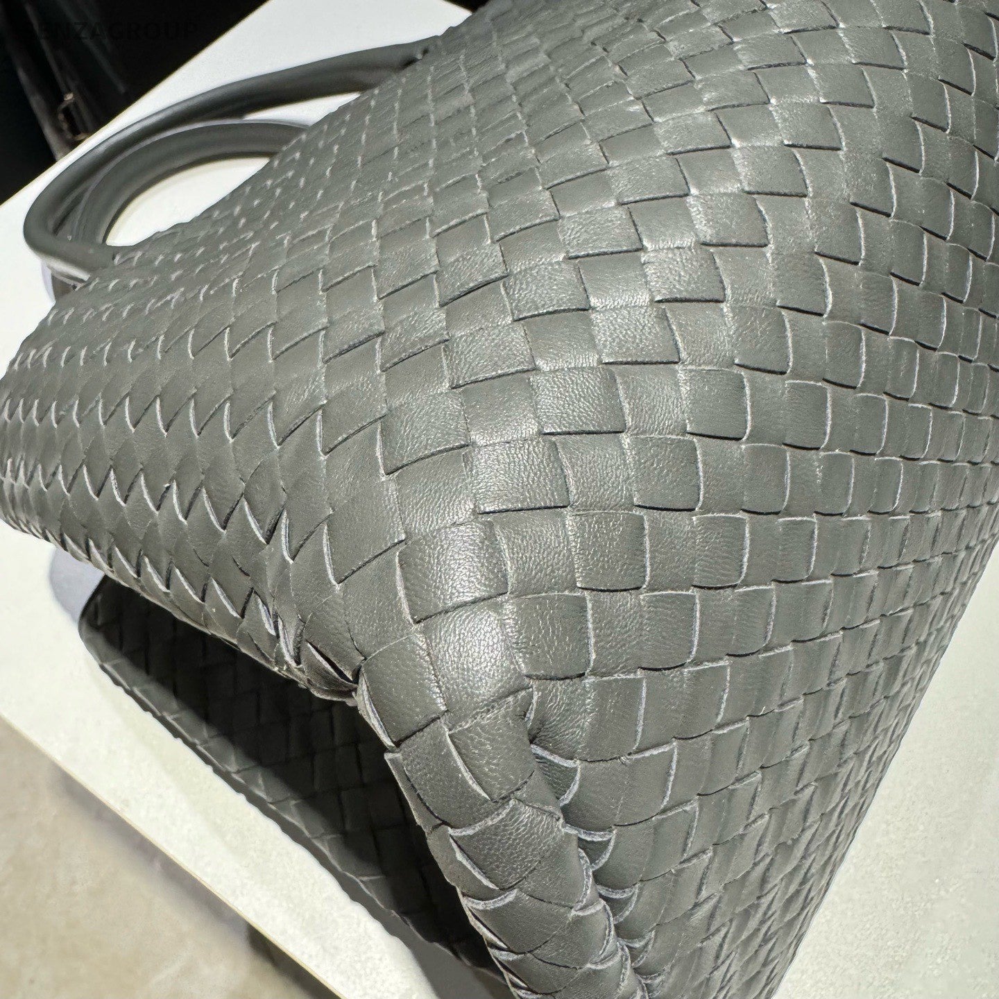 Bottega Veneta Cabat Top Handle Bag Gray Used Women Classic
