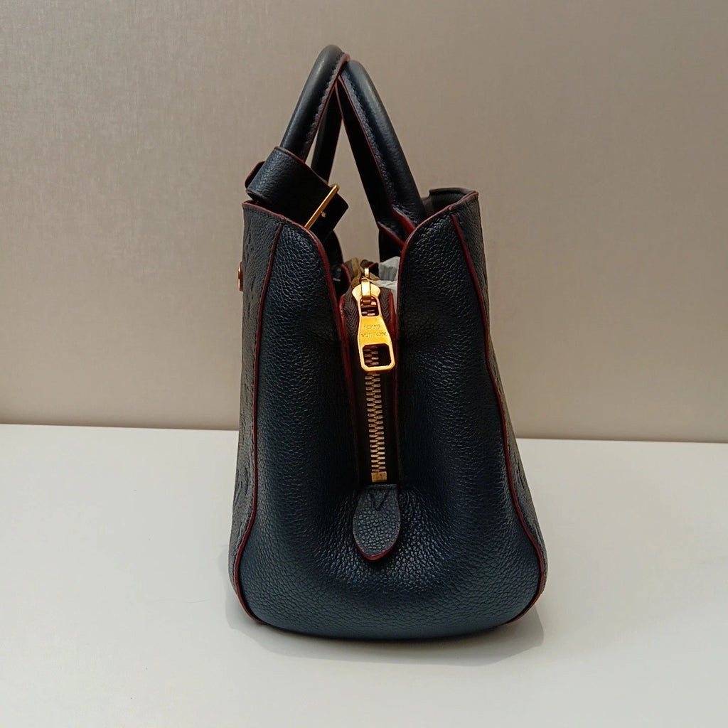 Louis Vuitton Montaigne BB Blue Crossbody Top Handle Excellent