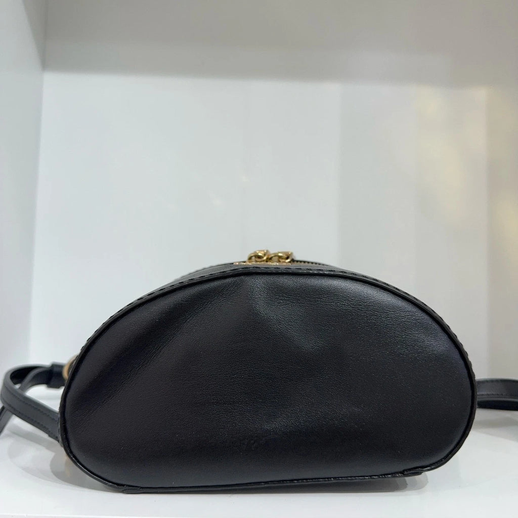 COACH Women's Black Leather Trail 20 Crossbody Handbag Box Bag
