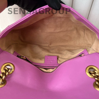 Gucci Purple Marmont 26 Chain Shoulder Bag - Classic Women's Fashion