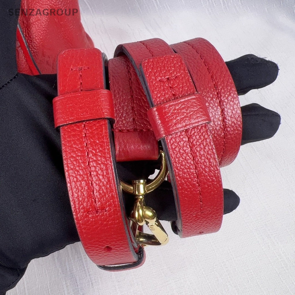 Louis Vuitton Speedy30 Monogram Empreinte 2way Shoulder Handbag Women Red