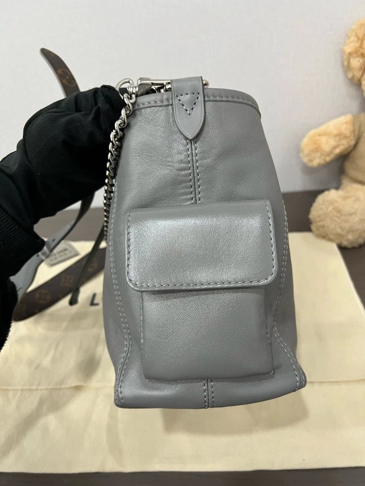 Louis Vuitton Gray Small Carry All Cargo Tote Bag For Women
