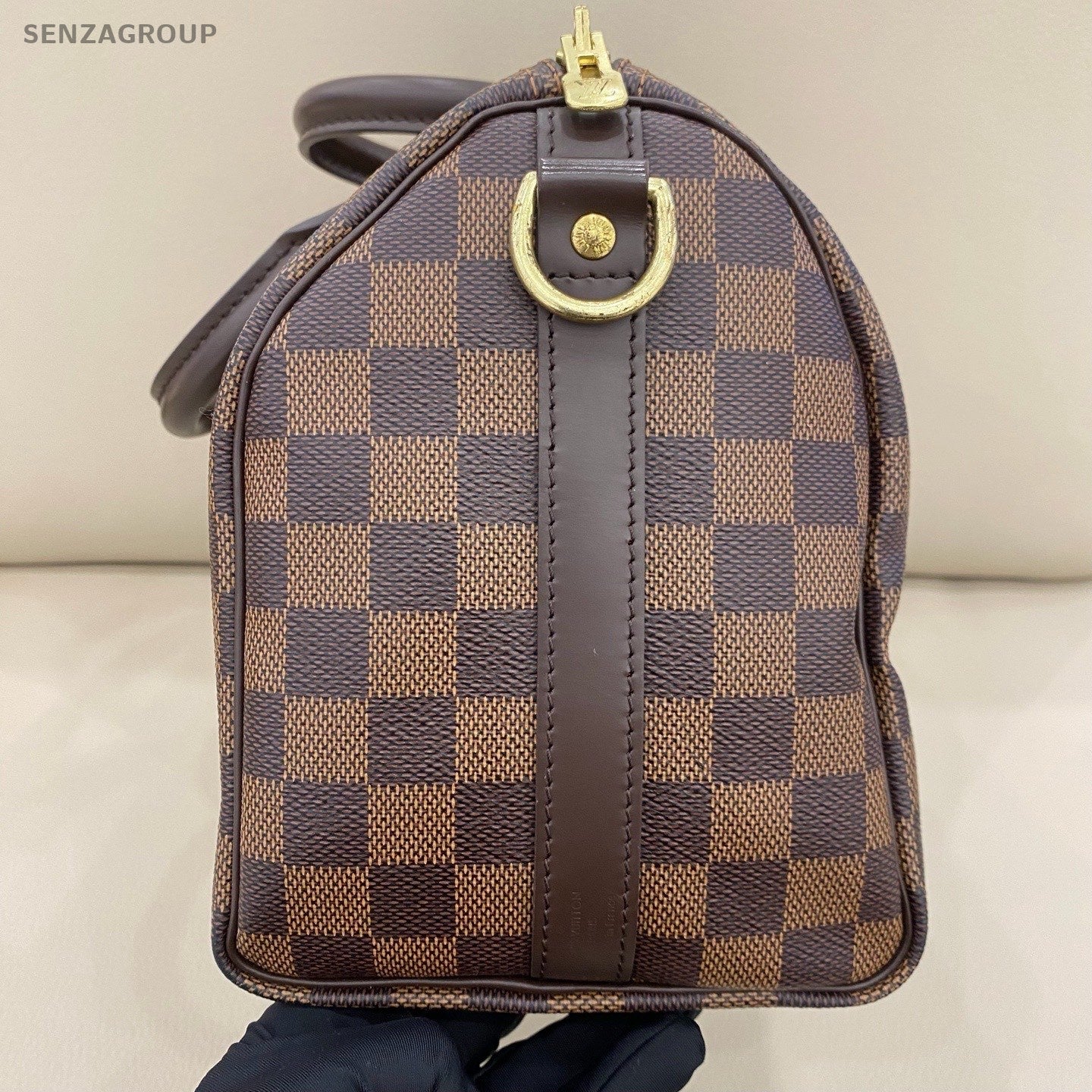 Louis Vuitton Speedy25 Damier Top Handle Bag Crossbody Brown Women Classic