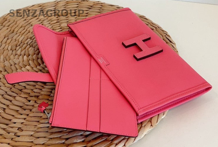 Hermes Jige Duo 20 Handag Pink Swift leather Women DIY Chain