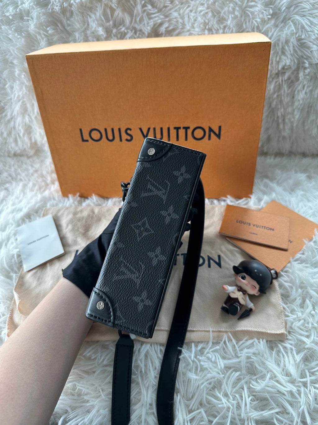 Louis Vuitton Steamer Monogram Leather Mini Box Shoulder Bag Women