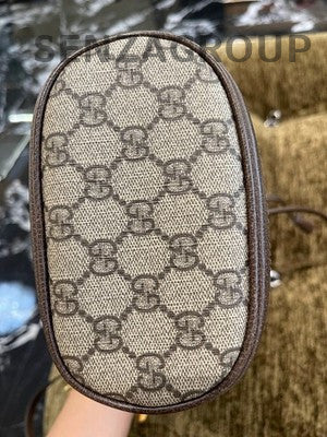 Gucci GG Marmont Small Bucket Bag Brown Gold Hardware Classic Women
