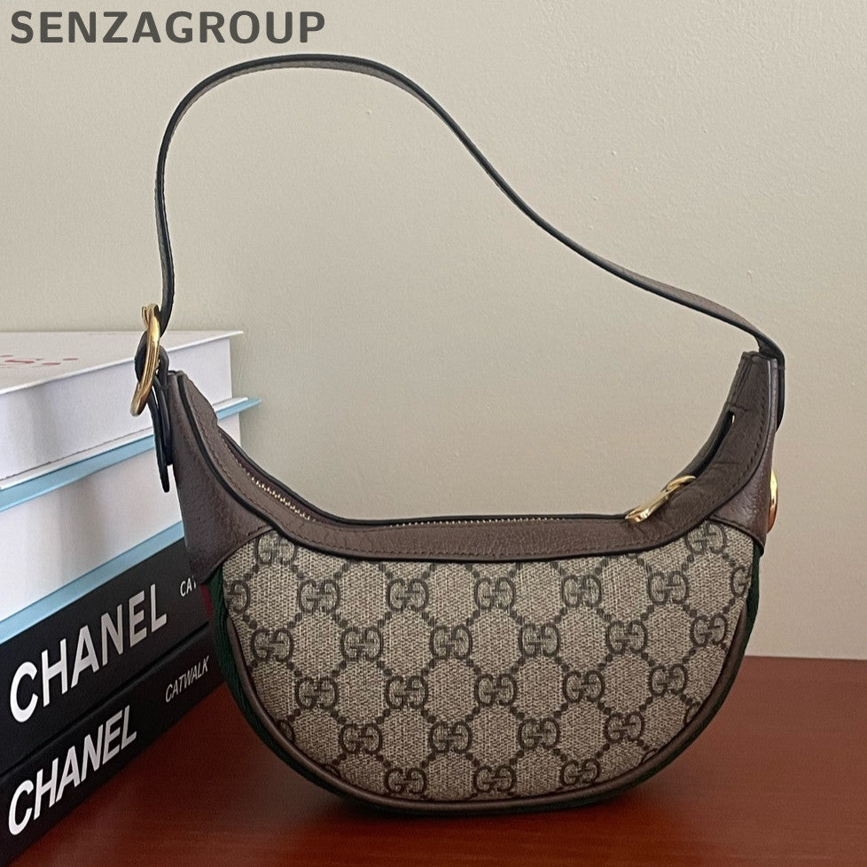 Gucci Ophidia Mini Shoulder Bag Brown Gold Buckle Classic Women