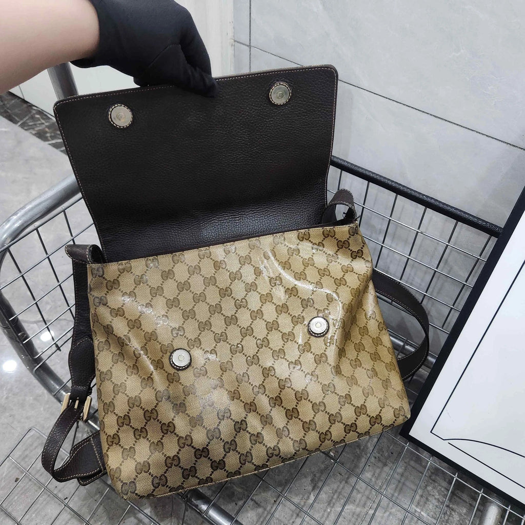Gucci Crystal GG Canvas Shoulder Crossbody For Women