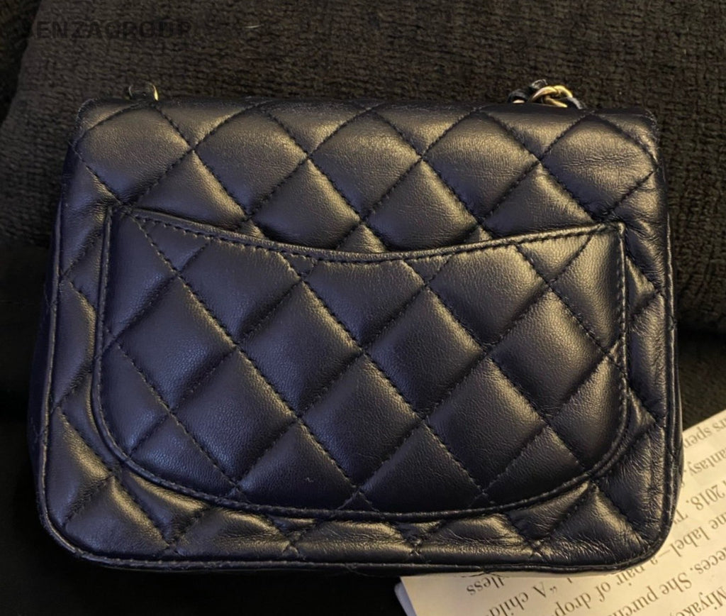 Chanel Classic Flap Chain Shoulder Bag Black Gold Used Women Diamond Fashion