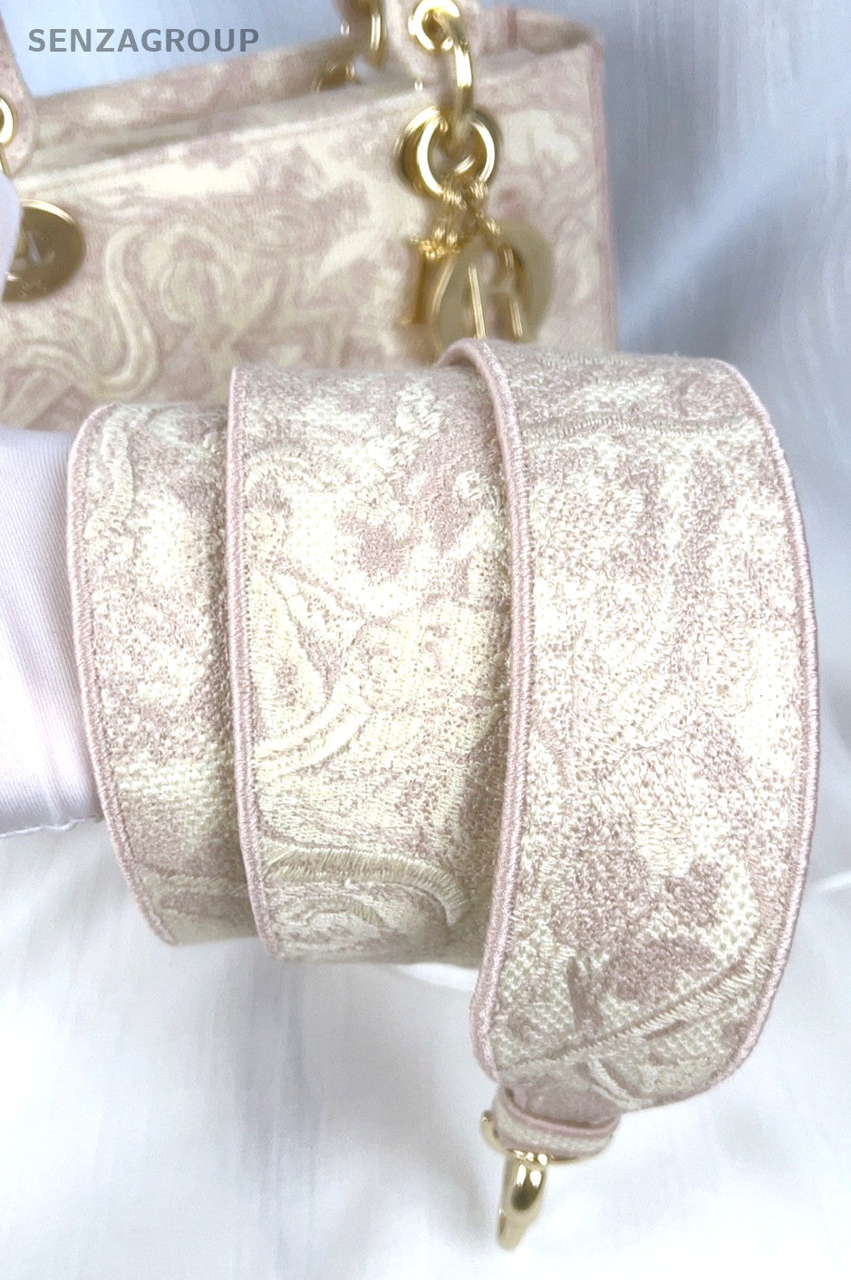 Christian Dior Lady D-Lite Zoo pattern Top Handle 2way Shoulder bag Women Pink
